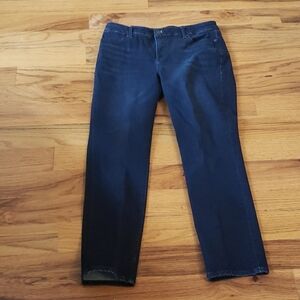 Talbots Flawless Five-Pocket Straight Dark Blue Jean Size: 10P